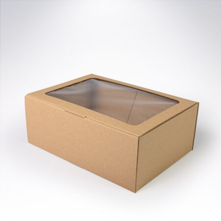 Krabička s okienkom 330x235x100 hnedá
