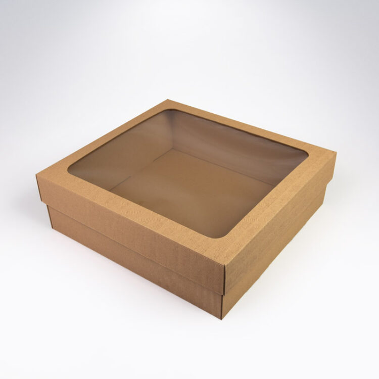 Darčeková krabička s okienkom 345x335x110