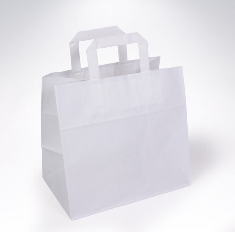 Papierová taška na menu 320x170x270 biela